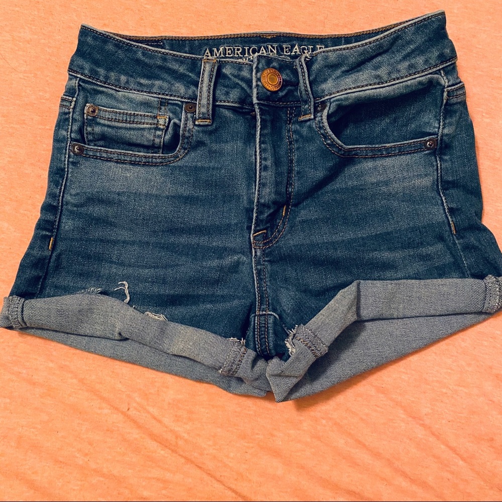 High Rise Jean Shorts